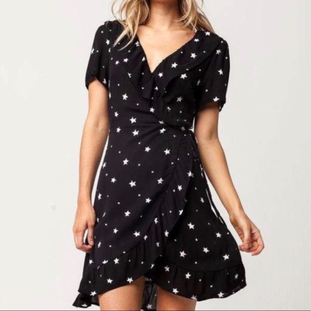 Full Tilt Ruffle Star Wrap Dress